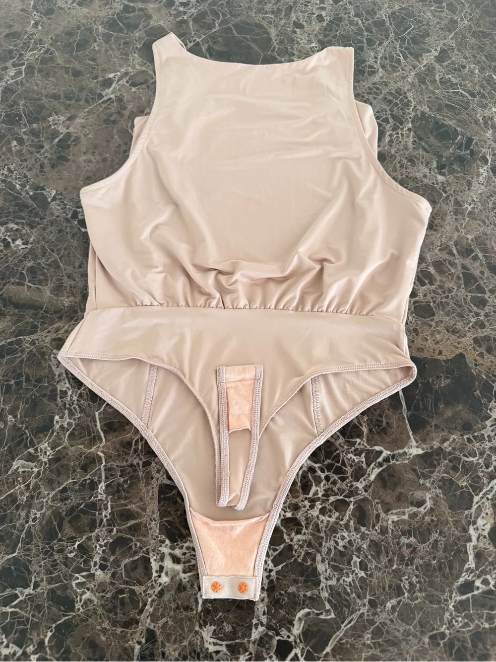 Free People Women’s Nude Cowl Neck One-Piece Bodysuit